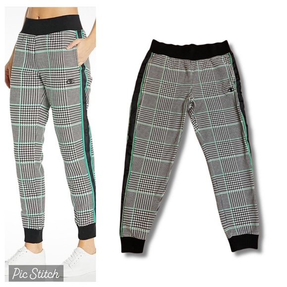 Champion Life Reverse Weave Houndstooth Jogger Sweatpants Large - Picture 1 of 11